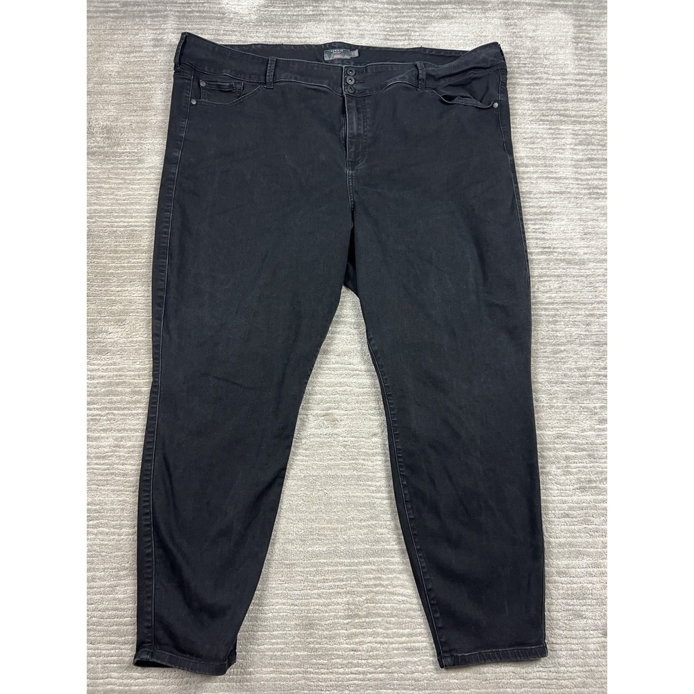 Torrid Jegging Womens 30T Black Super Soft High Rise Triple Button Tapered Pants